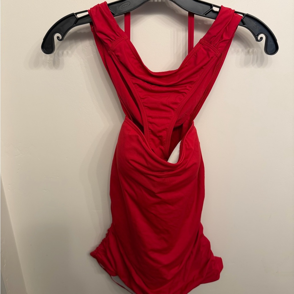 Tommy Bahama Red Backless Racerback Dress